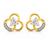Golden Knot Lab-Grown Diamond Stud Earrings