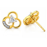 Golden Knot Lab-Grown Diamond Stud Earrings