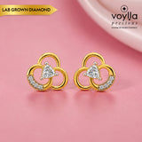 Golden Knot Lab-Grown Diamond Stud Earrings