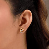 Golden Knot Lab-Grown Diamond Stud Earrings