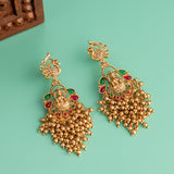 Gold Opulence Mayura Mahadevi Temple Earrings