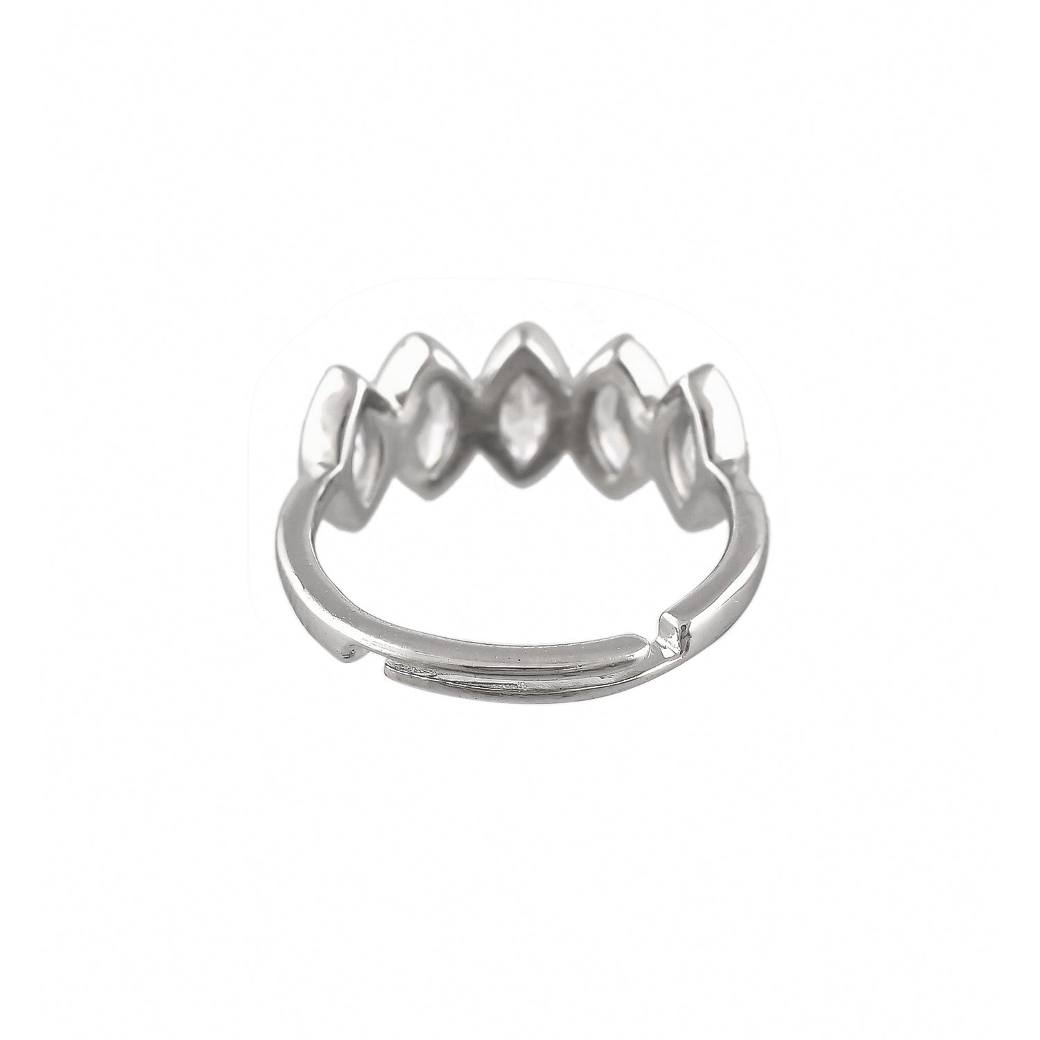 Valentine's Day Sterling Silver Cz Marquise Ring