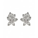 Valentine's Day Sterling Silver Cluster Marquise Stud