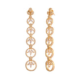 Sparkling Elegance Eternal Grace Gold American Diamond Dangler Earrings