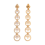 Sparkling Elegance Eternal Grace Gold American Diamond Dangler Earrings
