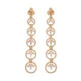Sparkling Elegance Eternal Grace Gold American Diamond Dangler Earrings