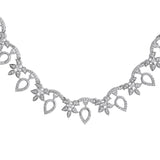 Sparkling Elegance Gleaming Blossom American Diamond Necklace Set