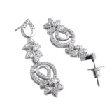 Sparkling Elegance Gleaming Blossom American Diamond Necklace Set