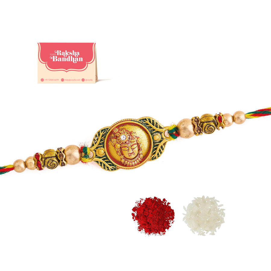 Classic Divine Rakhi With Roli Chaawal Pack | Voylla Rakhi