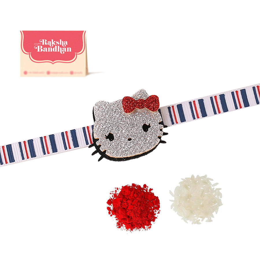 Adorable Kitty Kids Rakhi With Roli Chaawal Pack | Voylla Rakhi