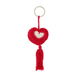 Handcrafted Crocheted Heart Keychain
