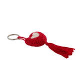 Handcrafted Crocheted Heart Keychain