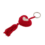 Handcrafted Crocheted Heart Keychain