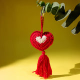 Handcrafted Crocheted Heart Keychain