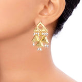 Baori Stepwells Brass Earrings
