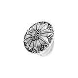 Leela Oxidized Flower Ring
