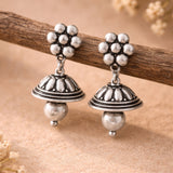 Work Essentials Floral Jhumka Earrings