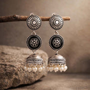 Rangabati Faux Pearls Layered Earrings