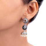 Rangabati Faux Pearls Layered Earrings