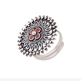 Mandala Floral Finger Ring