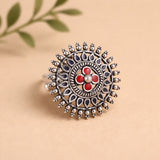 Mandala Floral Finger Ring