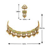 Gwalior Gold Toned Jharokha Motifs Necklace Set