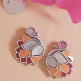 Thikri Bird Motif Stud Earrings