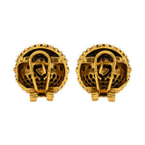 Rava Ball Oxidized Gold Ball Stud Earrings