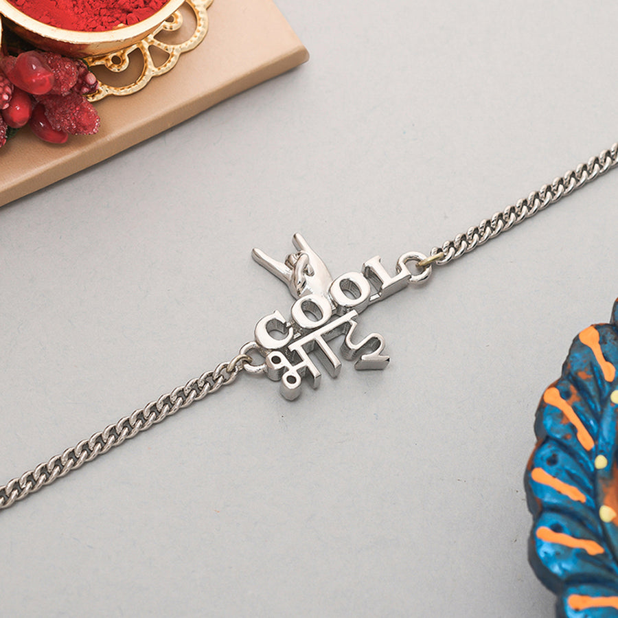 Cool Bhai Silver Tone Rakhi | Voylla Rakhi