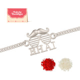 Exclusive Silver Plated BHAI Bracelet Style Rakhi | Voylla Rakhi