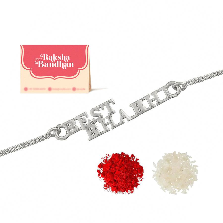 Silver Tone Best Bhabhi Rakhi | Voylla Rakhi