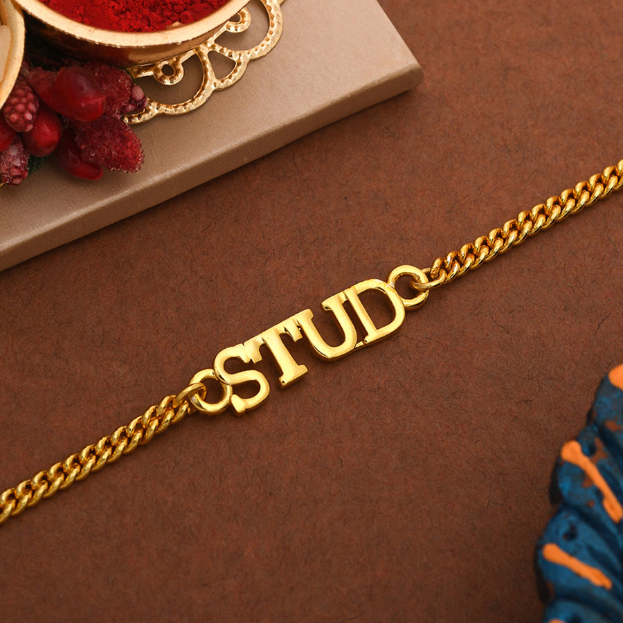 Stylish Gold Tone STUD Rakhi | Voylla Rakhi