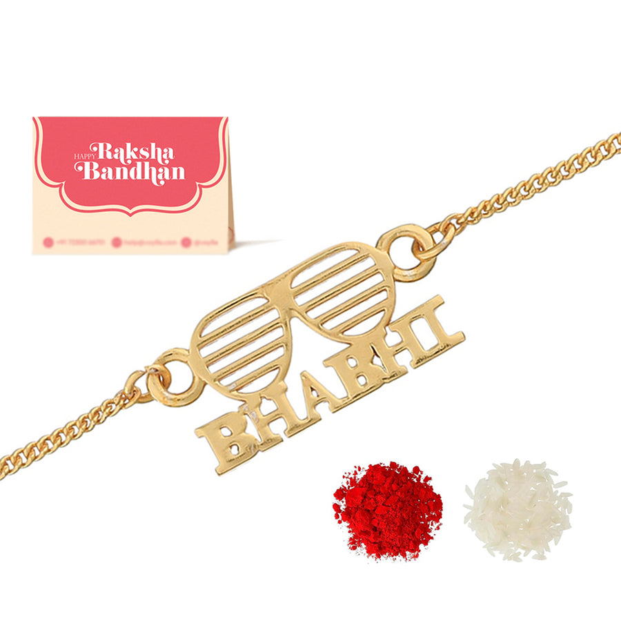 Gold Tone Bhabhi Bracelet Rakhi | Voylla Rakhi