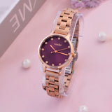 Voylla Gold Toned Purple Dial Watch
