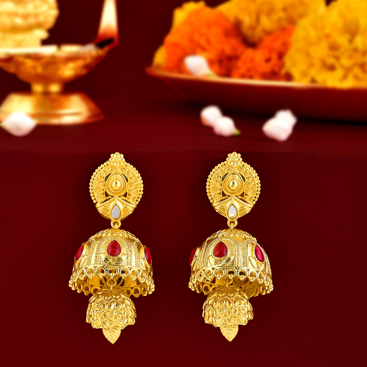 Generic Concentric Traditional Jhumka Earrings – VOYLLA