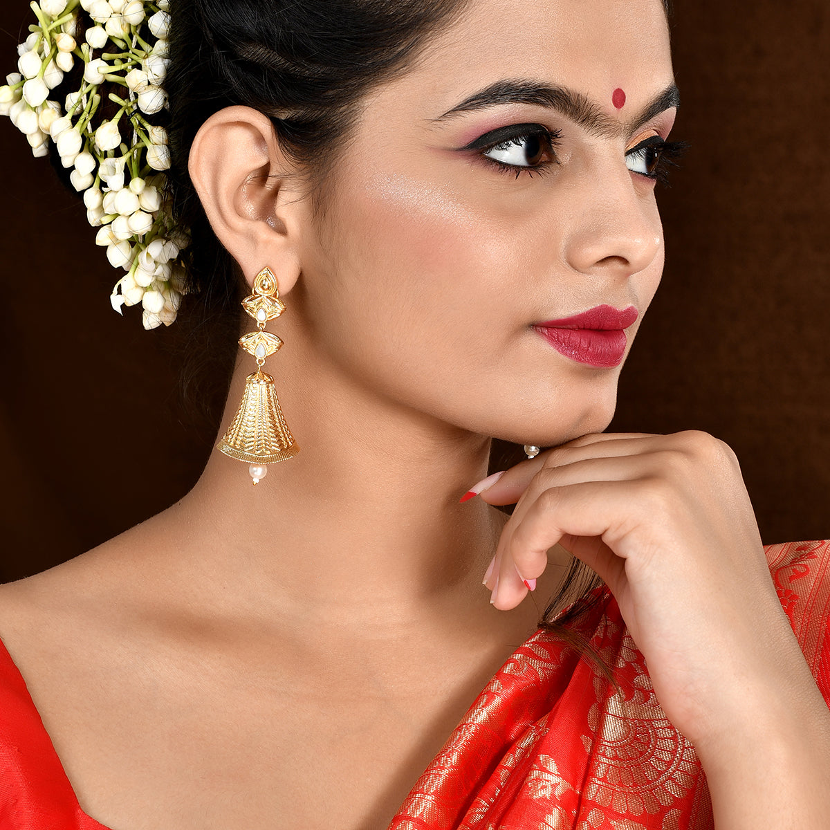Aradhana Anuradha Long Statement Earrings