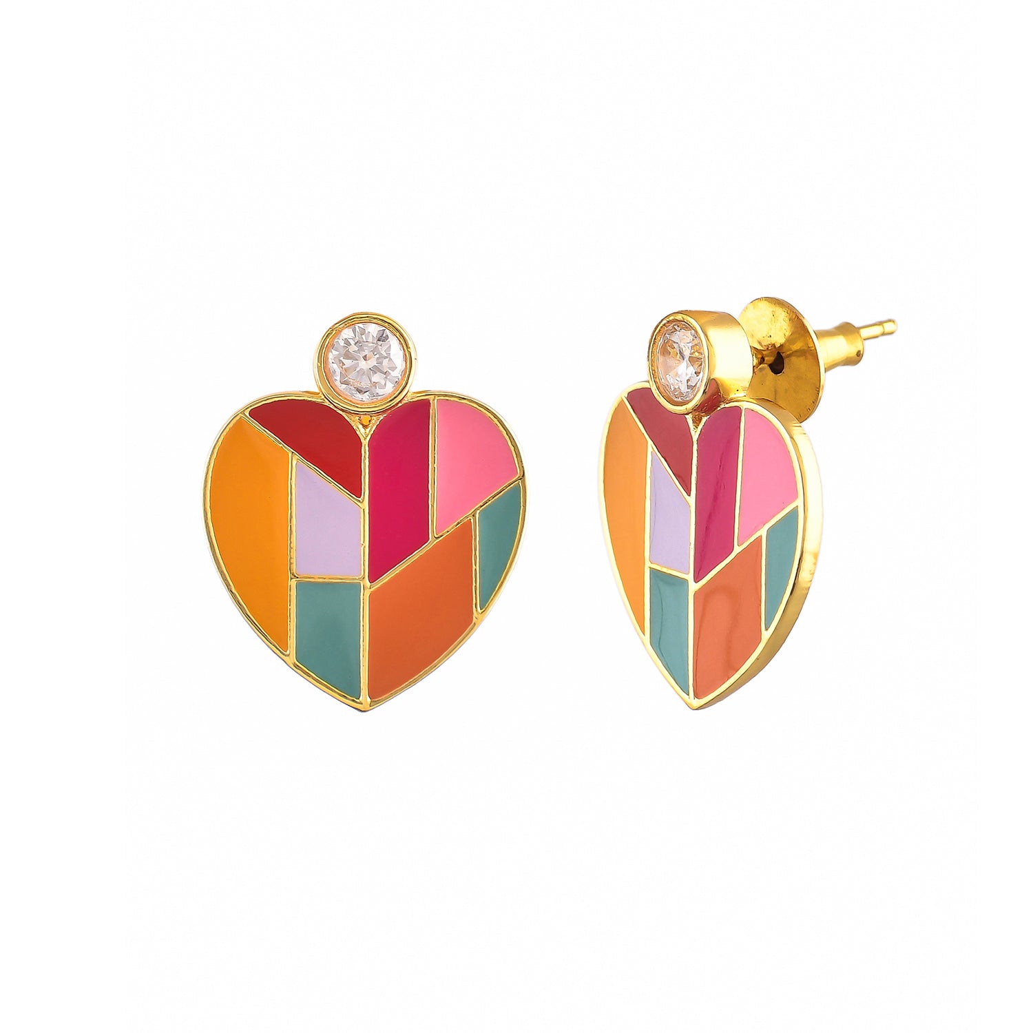 Valentine's Day Mosaic Heart Earrings – VOYLLA