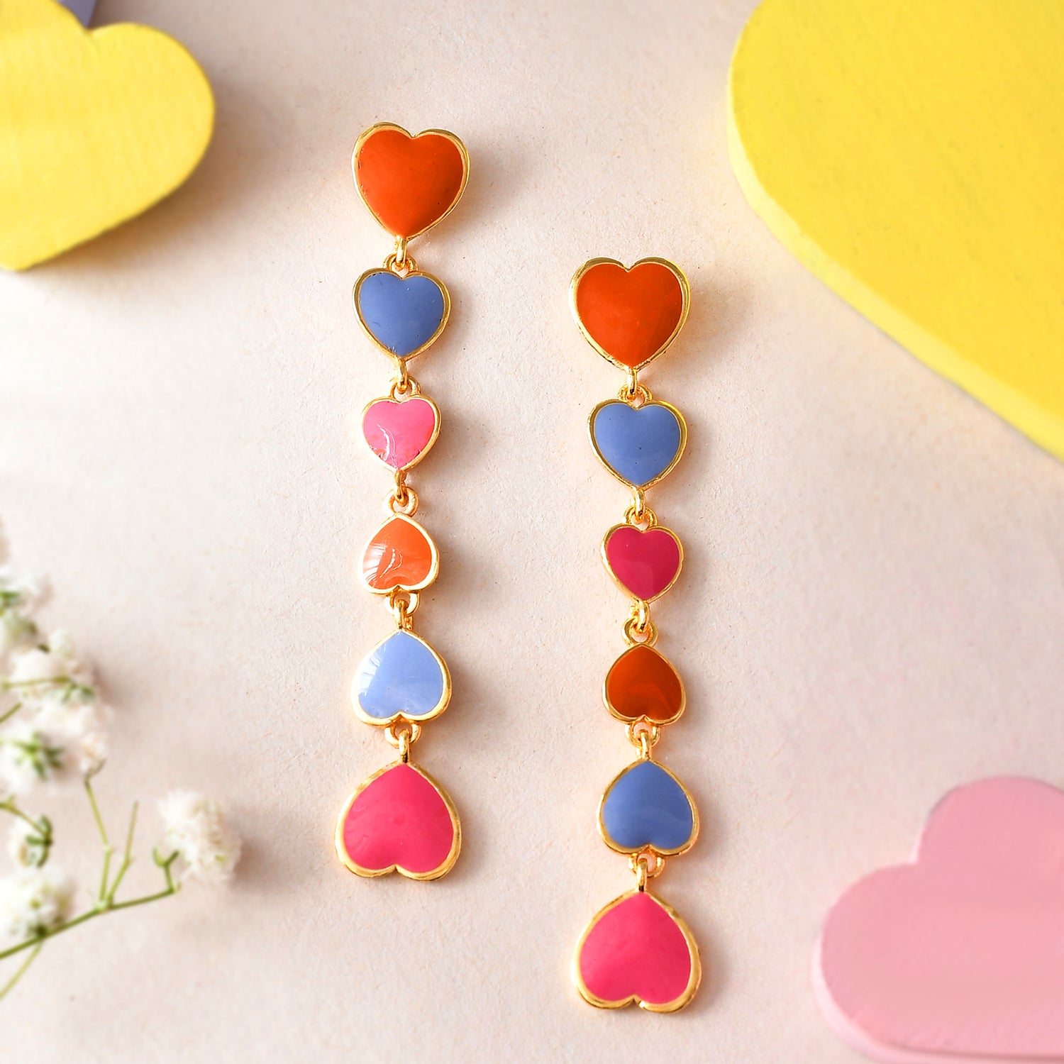 Valentine's Day Shades Of Love Long Earrings