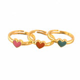 Valentine's Day Multi Hearts Stackable Rings