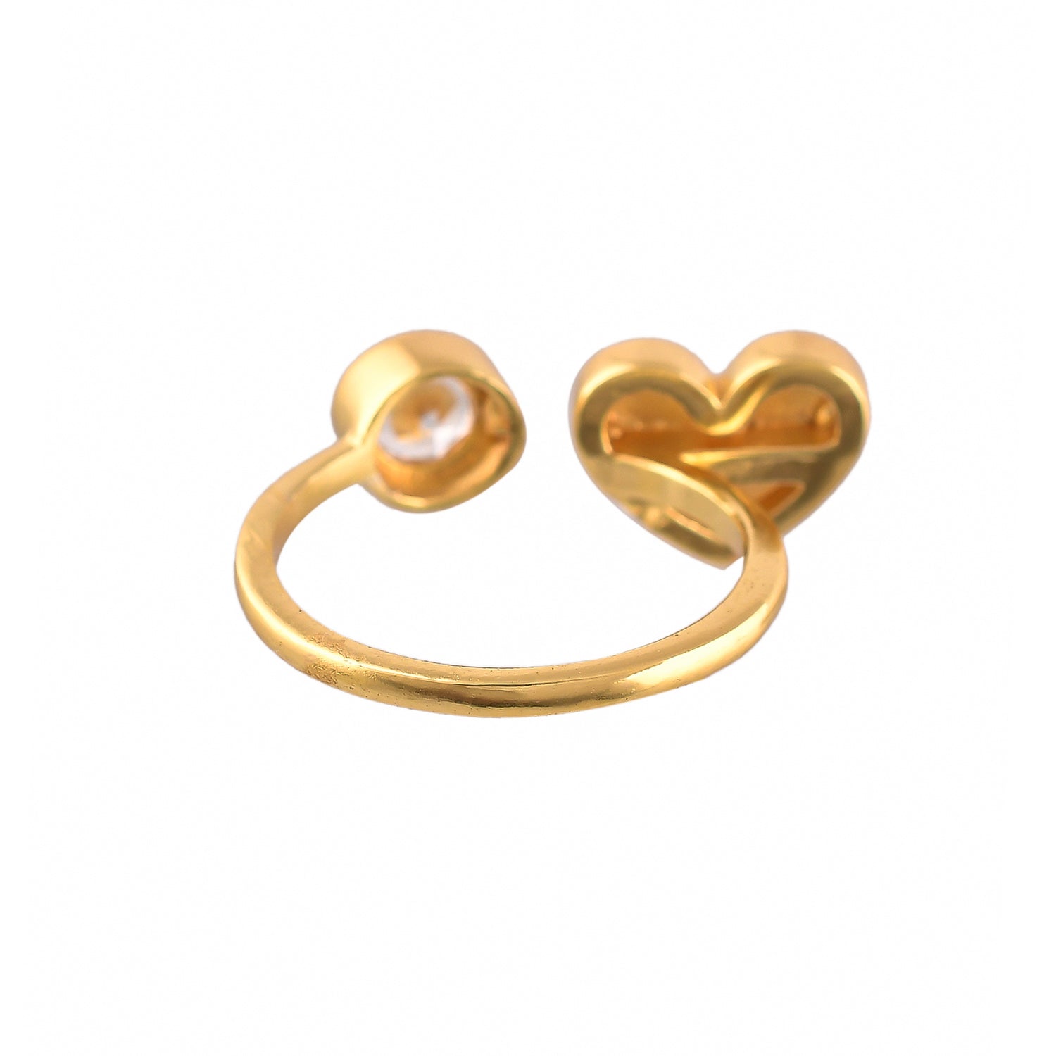Valentine's Day Red Heart Open Finger Ring