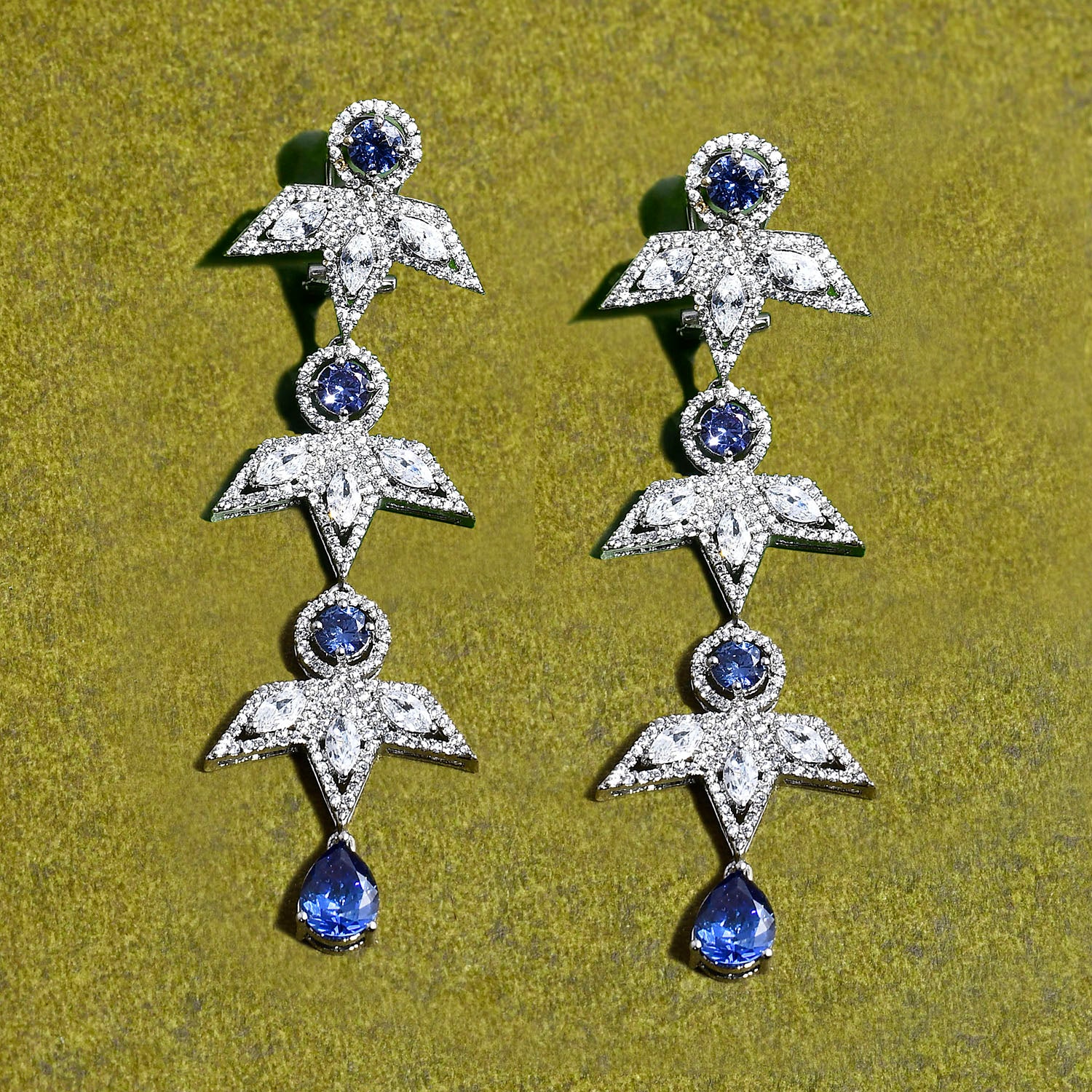 Before Sunrise Indra Statement Long Earrings - Main Image