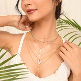 Hawaii Multi-Layered Coral Tropical Necklace