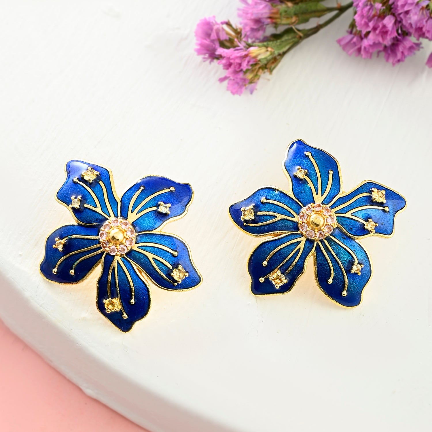 Orecchini A Fiore Goccia D'Olio Vintage – Cristallo Colorato Boho, Gioielli Donna Fatti A Mano, Regalo Unico
