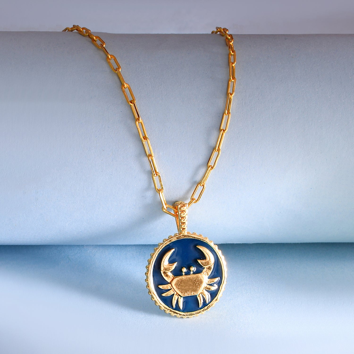 Zodiac Cancer And Evil Eye Reversible Pendant