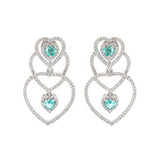 Halo Essence Heart Dangler Earrings