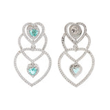 Halo Essence Heart Dangler Earrings