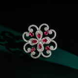 Halo Essence Statement Floral Halo Ring