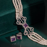 Halo Essence Bow Choker Necklace Set