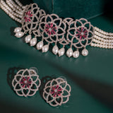 Halo Essence Mandala Floral Choker Necklace Set