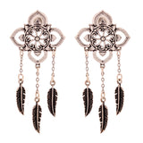 Boho Tribe Flora Oxidised Necklace set For Women